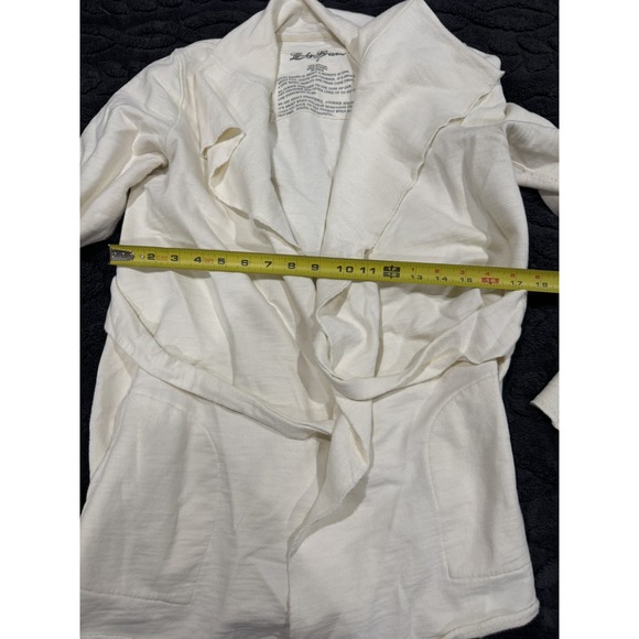 LUCKY BRAND DESIGNER CARDIGAN SWEATSHIRT SWEATER JACKET Womens L White - Picture 5 of 8